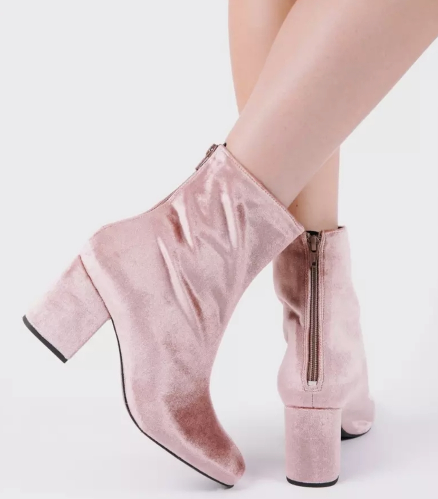 Free People Cecile Velvet Ankle Booties 6 & 8 - Picture 4 of 16